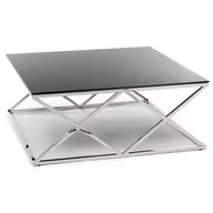 Ławy i stoliki kawowe - HowHomely SrebrnyStolik kawowy Timantti Silver Black 110 IH-2012SB - miniaturka - grafika 1