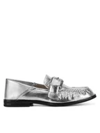 Mokasyny damskie - Badura Mokasyny CAMELLIA-V1792-255 Srebrny - miniaturka - grafika 1