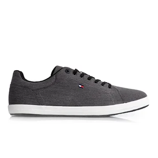 Buty męskie Tommy Hilfiger Essential Chambray Vulc Buty męskie Tommy Hilfiger Essential Chambray Vulc 43 Czarny - Botki męskie - miniaturka - grafika 1
