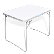 Latarki - vidaXL vidaXL Składany stół kempingowy z metalową ramą 80 x 60 cm - miniaturka - grafika 1