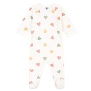 Śpiochy dla niemowląt - Petit Bateau Unisex Baby A0887 piżama z zamkiem błyskawicznym, biała pianka/wielokolorowa, 18 miesięcy, biały ptasie mleczko/wielokolorowe, 18 miesi?cy - miniaturka - grafika 1