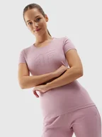 Koszulki i topy damskie - T-shirt elastyczny slim gładki damski 4F - miniaturka - grafika 1