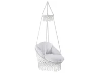 Fotele ogrodowe wiszące - Fotel wiszący VIVERE Deluxe Macrame, ecru, 152x81x81 cm - miniaturka - grafika 1