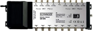 Schwaiger SEW4098531 multiswitch sygnału satelitarnego 9 wejś. 8 wyjś. - Rozgałęźniki i multiswitche do TV-SAT - miniaturka - grafika 1