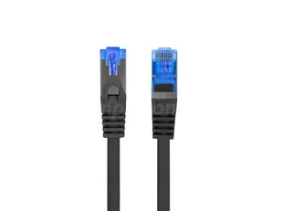 Patchcord kat.6A S/FTP LSZH CCA 5m czarny Fluke Passed Lanberg PCF6A-10CC-0500-BK - Patchcordy - miniaturka - grafika 1