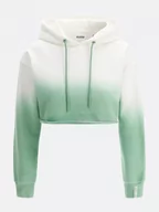 Kurtki i kamizelki sportowe damskie - Damska bluza dresowa nierozpinana z kapturem GUESS ANISE CROP HOODIE - miniaturka - grafika 1