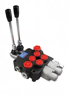 Rozdzielacz hydrauliczny 2-sekcyjny, 2x sekcja pływająca- zestaw z nyplami - Akcesoria do hydrauliki siłowej - miniaturka - grafika 1
