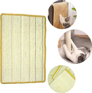 SHOPUJ.PL DRAPAK DLA KOTA 40X60 SIZAL NATURALNY ZABAWKA MATA DO DRAPANIA NA KANAPE - Drapaki dla kotów - miniaturka - grafika 1