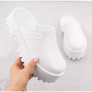 Klapki damskie na masywnej podeszwie białe Big Star NN274015 - Klapki i japonki damskie - miniaturka - grafika 1