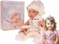 Lalki dla dziewczynek - Duża Lalka Lala Z Nosidełkiem Bobas Zabawka Dla Dzieci Króliczek - miniaturka - grafika 1