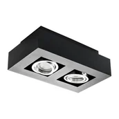 Lampy sufitowe - Kanlux Oprawa sufitowa punktowa Stobi DLP 250-B, czarna, 2x50 W (26832) - miniaturka - grafika 1