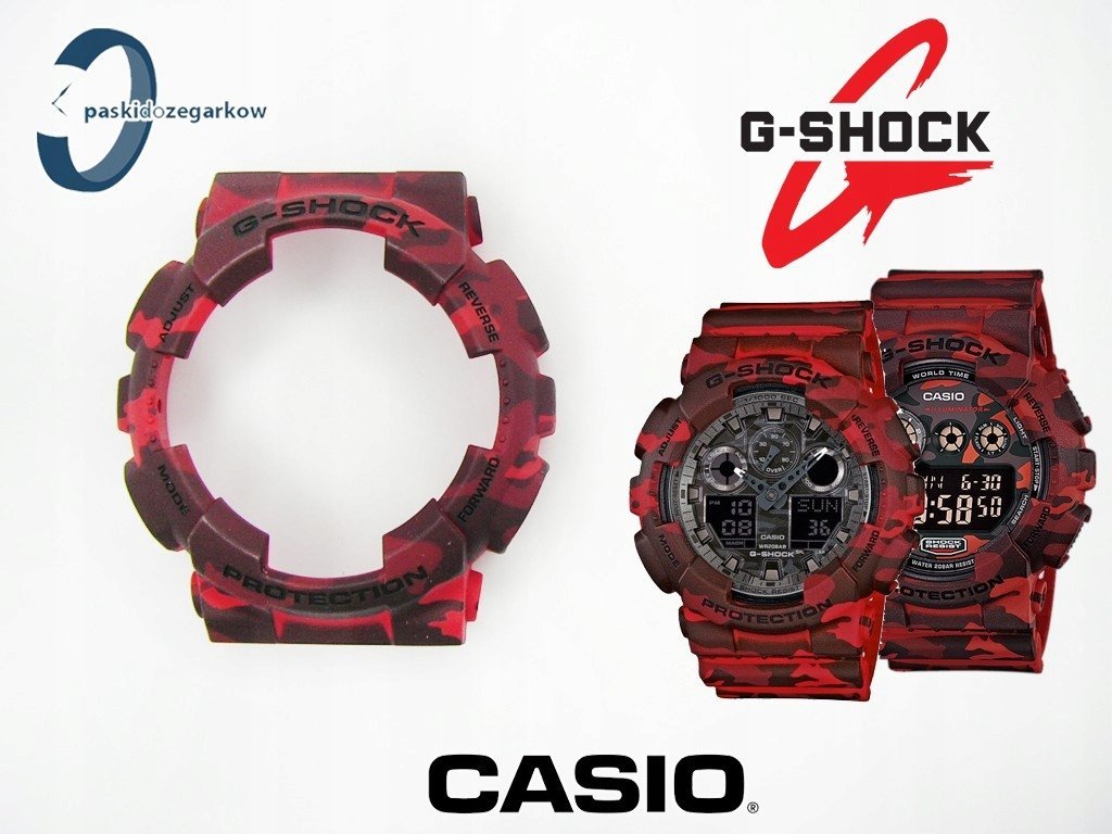 Bezel Casio GD-120CM-4 GA-100CM-4 GA-100 GA-110 GA-120 GD-120 moro czerwone