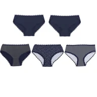 Moda i Uroda OUTLET - Komplet 5 par majtek damskich ze średnim stanem, z koronką, XXL - miniaturka - grafika 1