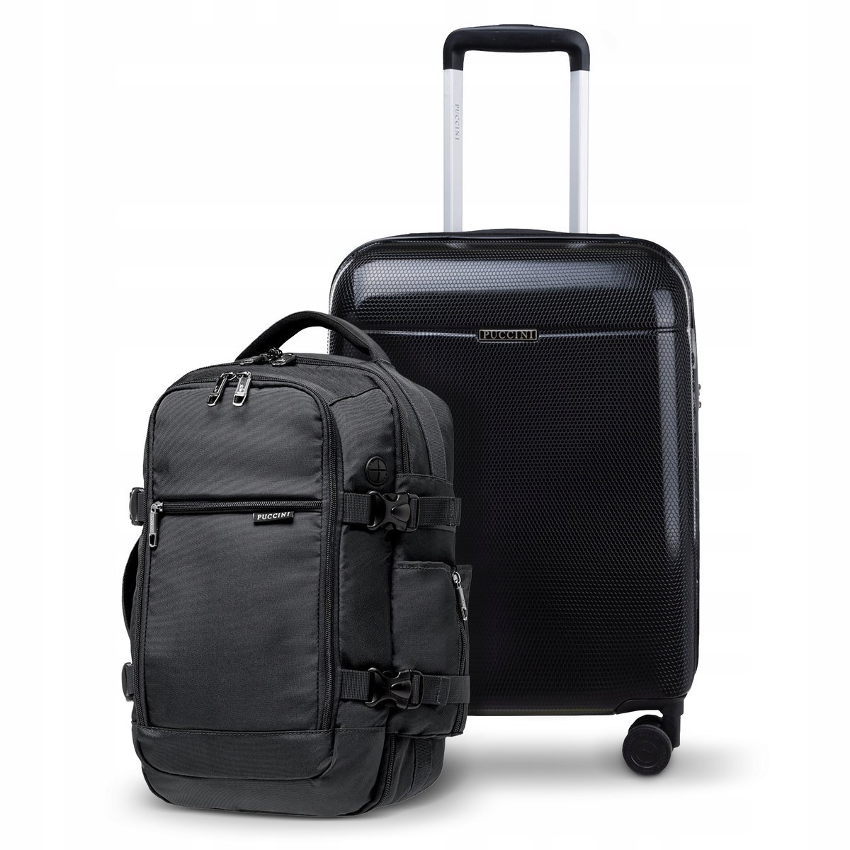 Walizka Kabinowa Podróżna PC + Plecak do Samolotu Easypack Zestaw Prezent