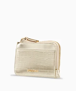 PUCCINI Mały portfel damski ze skóry ekologicznej o fakturze crocco w kolorze złotym - Puccini - Portfele - miniaturka - grafika 1