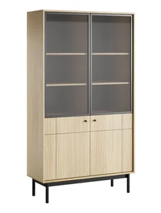 Witryna Japandi Wt104 Czarny / Dąb Linea - Witryny - miniaturka - grafika 1