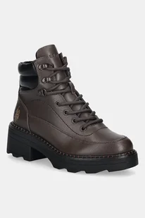 U.S. Polo Assn. workery HANNAH001 damskie kolor brązowy na słupku lekko ocieplone HANNAH001W/EY1 - Botki damskie - miniaturka - grafika 1