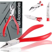 Akcesoria do paznokci - Cążki cęgi do grubych wrastających paznokci skórek obcinaczki nożyczki manicure gabinet SPA czerwone - miniaturka - grafika 1