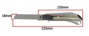 Nóż nożyk aluminiowy uniwersalny 18 mm (do tapet, wykładzin) MAR-POL - Nożyce i noże - miniaturka - grafika 5