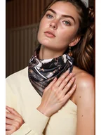 Apaszki i szaliki damskie - Lucky Bees Chusta w kolorze czarno-pomarańczowym - 50 x 50 cm - miniaturka - grafika 1