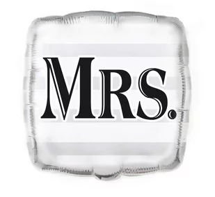 Unique Balon foliowy "MRS.", UNIQUE, 18" SQR U53978 - Balony i akcesoria - miniaturka - grafika 1