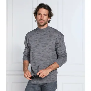 Calvin Klein Wełniany sweter Regular Fit - Swetry męskie - miniaturka - grafika 1