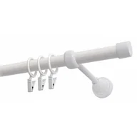 Karnisze - Karnisz DECASTYL Luna z kółkami pojedynczy 320 cm Biały - miniaturka - grafika 1