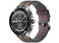 Telefony OUTLET - OUTLET Smartwatch XIAOMI Watch 2 Pro 46mm Bluetooth Srebrny z paskiem skórzanym w kolorze brązowym - miniaturka - grafika 1