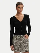 Swetry damskie - ONLY Kardigan Mist 15363392 Czarny Slim Fit - miniaturka - grafika 1