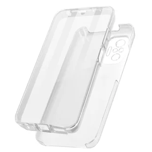 Etui 360° do Xiaomi Redmi Note 10 Pro Elastyczny przód i sztywny tył — przezroczyste - Etui i futerały do telefonów - miniaturka - grafika 1