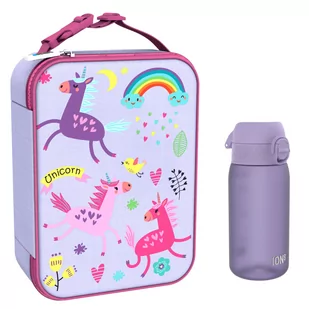 Zestaw śniadaniowy dla dziecka ION8 Unicorns. Lunchbag i bidon 400ml z RECYCLON - Survival - akcesoria - miniaturka - grafika 1