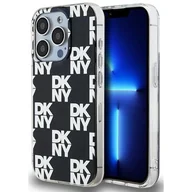 Etui i futerały do telefonów - Oryginalne Etui APPLE IPHONE 15 PRO DKNY Hardcase IML Checkered Mono Pattern (DKHCP15LHDLCEK) czarne - miniaturka - grafika 1