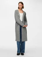 Swetry damskie - Pieces Kardigan "Maggy" w kolorze szarym - miniaturka - grafika 1