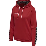 Bluzy damskie - hummel Hummel damska bluza z kapturem z poliestru, True Red, XL 204932-3062-XL - miniaturka - grafika 1