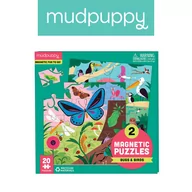 Puzzle - Puzzle magnetyczne 2w1 Robaki i ptaki 4+ Mudpuppy - miniaturka - grafika 1