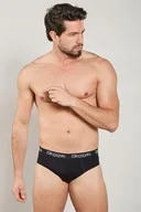 Majtki męskie - Slipy męskie klasyczne czarne (3pak) z logowanym pasem Kappa K1121 - miniaturka - grafika 1