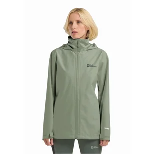 Damska kurtka przeciwdeszczowa Jack Wolfskin TRAILTIME 2L JKT W mint leaf - L - Kurtki damskie - miniaturka - grafika 1