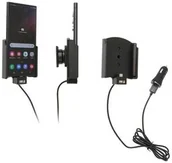 Uchwyty samochodowe do telefonów - Uchwyt do Samsung Galaxy S22 Ultra z wbudowanym kablem USB oraz ładowarką samochodową - miniaturka - grafika 1