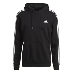 adidas Essentials 3-Stripes Fleece Hoodie, męska bluza - Bluzy sportowe męskie - miniaturka - grafika 1