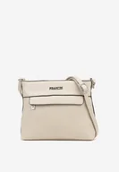 Torebki damskie - Beżowa Torebka Listonoszka Ozdobiona Kieszonką Silitra - miniaturka - grafika 1