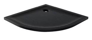 New Trendy B-0579 Brodzik MILD STONE akrylowy p$252łokrągy R55 80x80x4,5 czarny - Brodziki prysznicowe - miniaturka - grafika 2