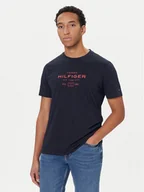 Koszulki męskie - Tommy Hilfiger T-Shirt Stack Graphic MW0MW40002 Granatowy Regular Fit - miniaturka - grafika 1