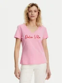 Koszulki i topy damskie - Morgan T-Shirt 251-DOLCE Różowy Regular Fit - miniaturka - grafika 1