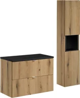 Meble łazienkowe - Zestaw meblowy 80cm z blatem i Szafką wysoką - miniaturka - grafika 1