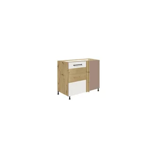 Szafka Dolna Stojąca Narożna 1 Drzwi Lewa 24D Infinity White Fadome Dąb Sonoma, Półka Wiórowa, Basic, h 10cm - Szafki kuchenne - miniaturka - grafika 1