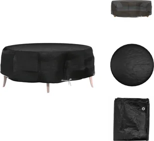 vidaXL Pokrowiec na wyspę wypoczynkową 8 oczek Ø188x50 cm okrągły - Pokrowce ochronne na meble ogrodowe - Pokrowce na meble ogrodowe - miniaturka - grafika 1