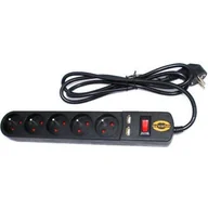 Zasilacze awaryjne UPS - Orvaldi ORV-5 AP5-5MU filtr zasilający 5m z ładowarką 2x USB 1A 230V 10A 210J AP5-5MU - miniaturka - grafika 1