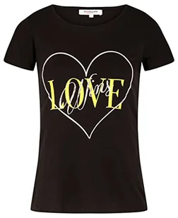 Morgan damski top DWIN czarny TS, Czarny/Kwaśna zieleń, S - Koszulki i topy damskie - miniaturka - grafika 1