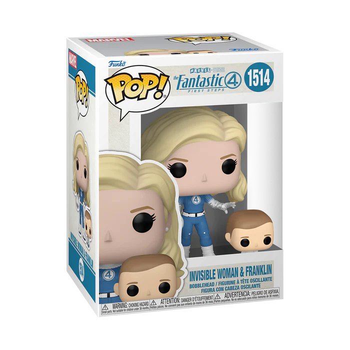 Funko , POP!, Superbohaterowie, Marvel, figurka kolekcjonerska, Invisible Woman & Franklin - Niewidzialna Kobieta & Franklin