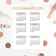 Kalendarze - Naklejki kalendarze na 2025 rok - miniaturka - grafika 1